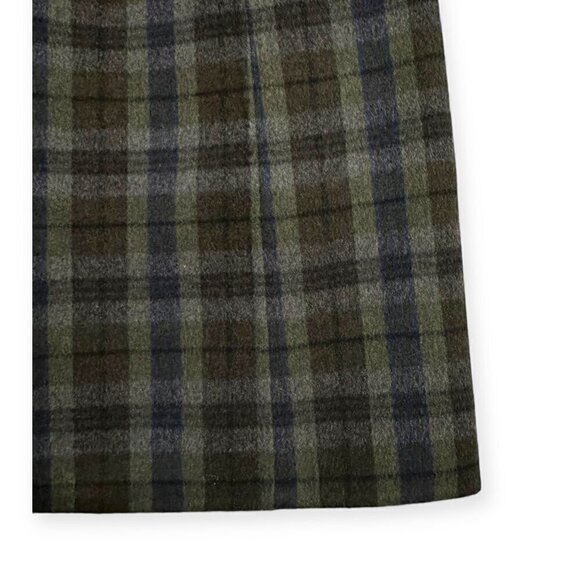 Prada Plaid Wool/Angora Straight Skirt,  Size 44 Italy, Gray, Blue, Brown - Picture 9 of 14
